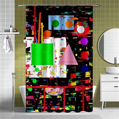 Colorful Facroty Shower Curtain 48  X 72  (small) 