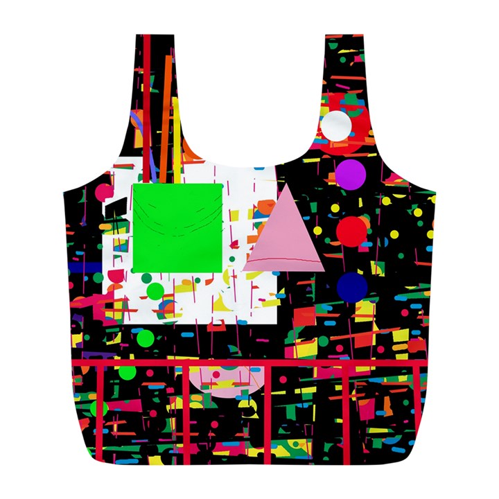 Colorful facroty Full Print Recycle Bags (L) 