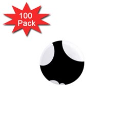 Black And White Moonlight 1  Mini Magnets (100 Pack) 