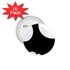 Black And White Moonlight 1 75  Buttons (10 Pack)