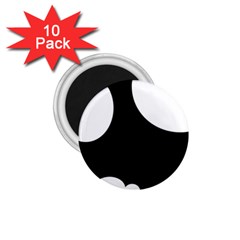 Black And White Moonlight 1 75  Magnets (10 Pack) 