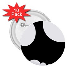 Black And White Moonlight 2 25  Buttons (10 Pack) 