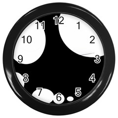 Black and white moonlight Wall Clocks (Black)