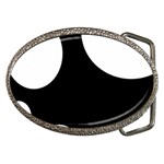 Black and white moonlight Belt Buckles Front