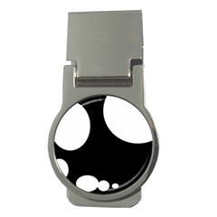 Black And White Moonlight Money Clips (round) 