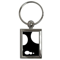 Black And White Moonlight Key Chains (rectangle)  by Valentinaart