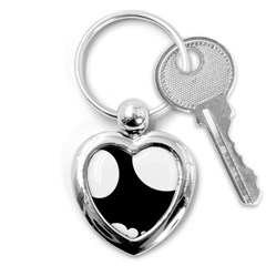 Black and white moonlight Key Chains (Heart) 