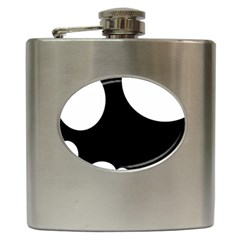 Black And White Moonlight Hip Flask (6 Oz)