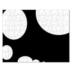 Black And White Moonlight Rectangular Jigsaw Puzzl