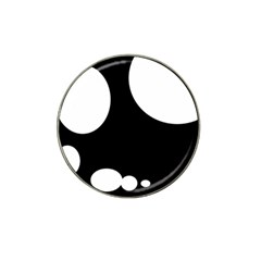 Black And White Moonlight Hat Clip Ball Marker by Valentinaart