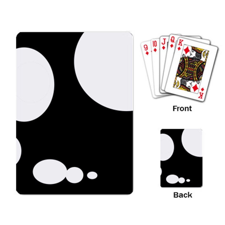 Black and white moonlight Playing Card