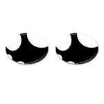 Black and white moonlight Cufflinks (Oval) Front(Pair)