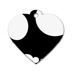 Black and white moonlight Dog Tag Heart (Two Sides)