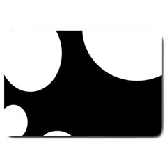 Black and white moonlight Large Doormat 