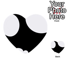 Black and white moonlight Multi-purpose Cards (Heart) 