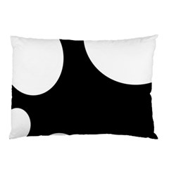 Black And White Moonlight Pillow Case by Valentinaart