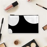 Black and white moonlight Cosmetic Bag (Small)  Front