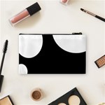 Black and white moonlight Cosmetic Bag (Small)  Back