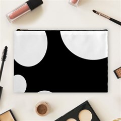 Black And White Moonlight Cosmetic Bag (large) 