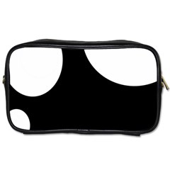 Black And White Moonlight Toiletries Bags 2-side