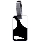 Black and white moonlight Luggage Tags (Two Sides) Front