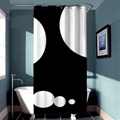 Black And White Moonlight Shower Curtain 36  X 72  (stall) 