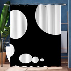 Black And White Moonlight Shower Curtain 60  X 72  (medium) 