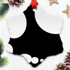 Black And White Moonlight Ornament (snowflake) 