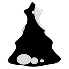 Black And White Moonlight Christmas Tree Ornament (2 Sides) by Valentinaart