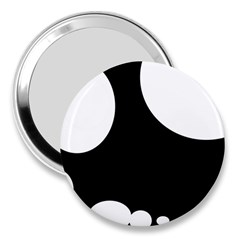 Black And White Moonlight 3  Handbag Mirrors