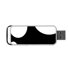 Black And White Moonlight Portable Usb Flash (one Side)