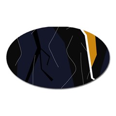 Digital Abstraction Oval Magnet