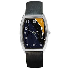 Digital Abstraction Barrel Style Metal Watch