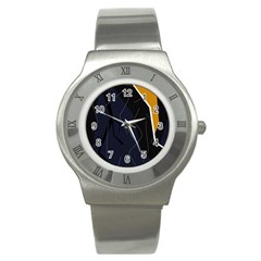 Digital Abstraction Stainless Steel Watch