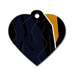 Digital abstraction Dog Tag Heart (Two Sides) Front