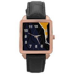 Digital Abstraction Rose Gold Leather Watch 