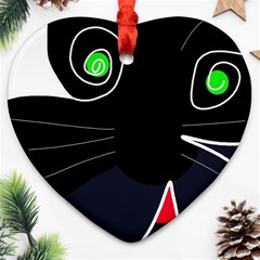 Big Cat Ornament (heart) 