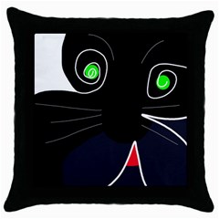 Big Cat Throw Pillow Case (black)