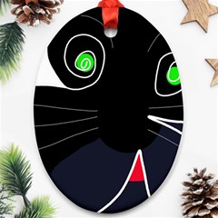 Big Cat Oval Ornament (two Sides)