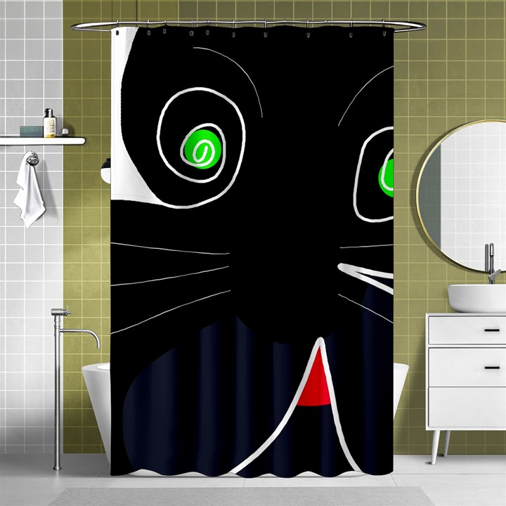 Big cat Shower Curtain 48  x 72  (Small) 