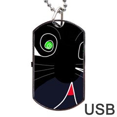 Big Cat Dog Tag Usb Flash (two Sides) 