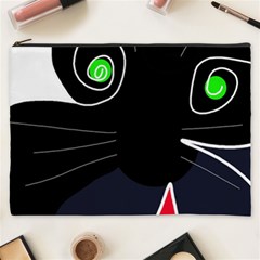 Big Cat Cosmetic Bag (xxxl)  by Valentinaart