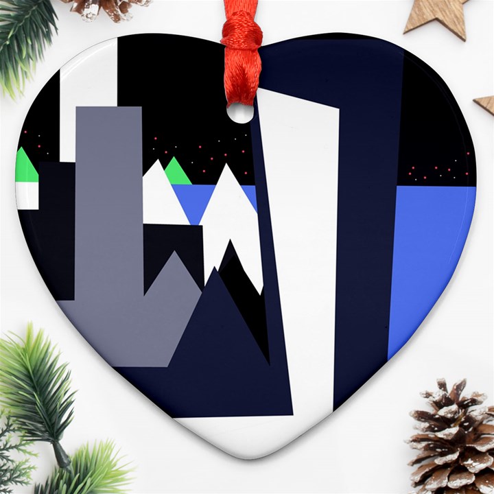 Glacier Ornament (Heart) 