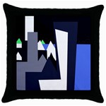 Glacier Throw Pillow Case (Black) Front