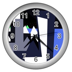 Glacier Wall Clocks (silver) 