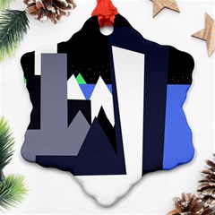 Glacier Snowflake Ornament (2-side)