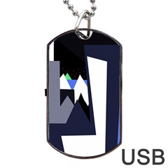 Glacier Dog Tag Usb Flash (one Side)