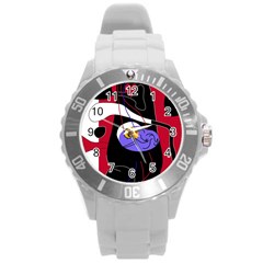 Love Round Plastic Sport Watch (l) by Valentinaart