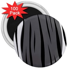 Gray, Black And White Design 3  Magnets (100 Pack) by Valentinaart