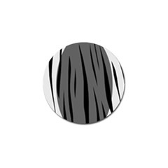 Gray, Black And White Design Golf Ball Marker by Valentinaart